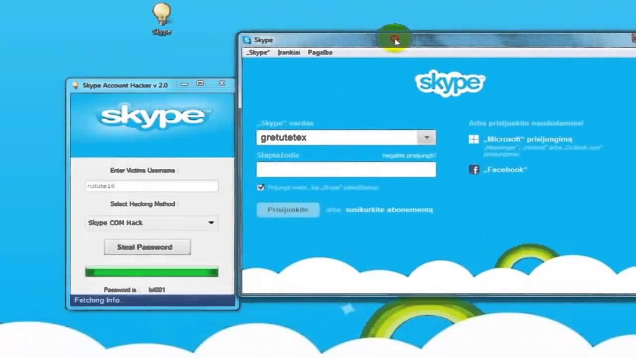 Hacking skype password